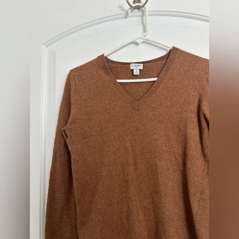 J. Crew Wool-Blend V-Neck Tunic Sweater size small fall preppy cozy